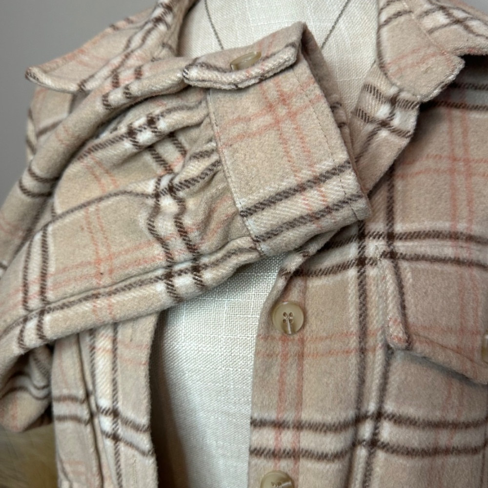 Button Plaid Shacket - image 4